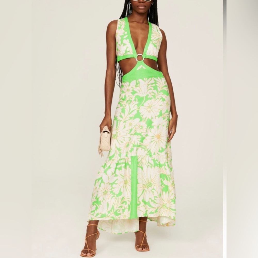 Sandro graphic print long dress - Picture 2 of 4